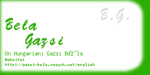 bela gazsi business card